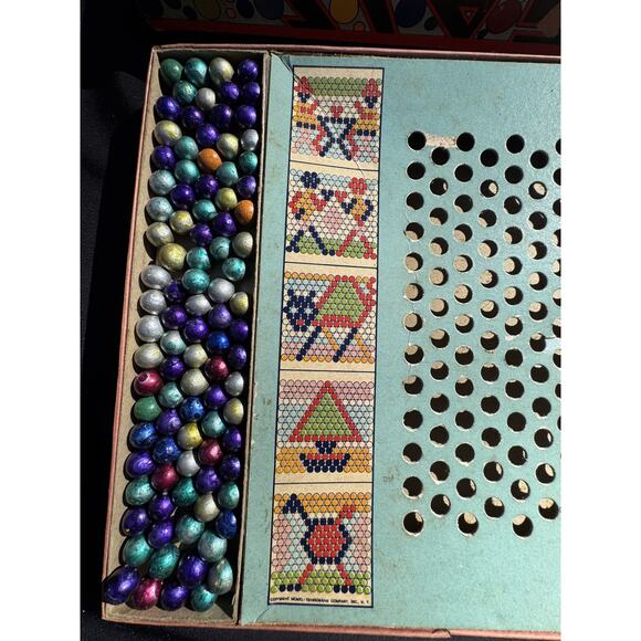 Mosaic Designs for Youngsters 1940 Transogram Art Game Gold Medal Toy Complete! - Picture 5 of 9